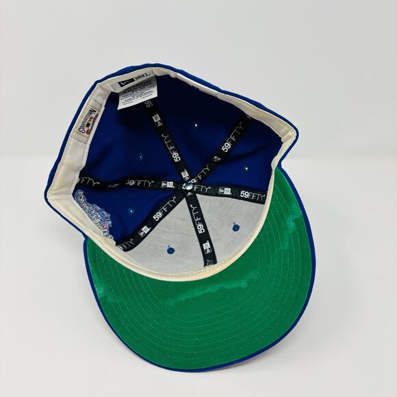 Vintage Toronto Bluejays Hat Cap Fitted Size 8 Blue 1993 World Series Side Patch - Picture 9 of 9